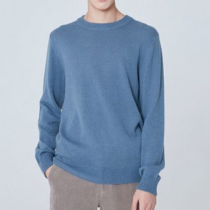마인드브릿지 남성용 울캐시 플레인 라운드넥니트 MSKT7102