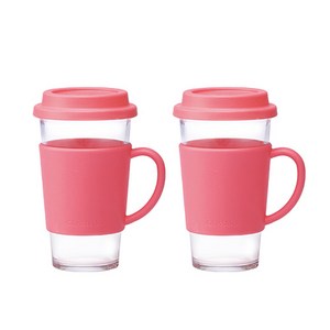 글라스락 에코텀블러 2p, 핑크, 500ml