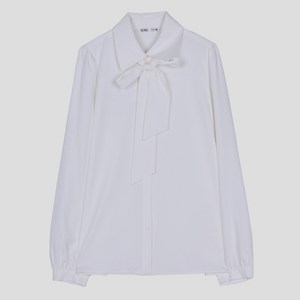 미쏘 솔리드 리본 셔츠 블라우스