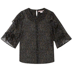 쥬시쥬디 패턴 소매 프릴 블라우스 JSBL526B