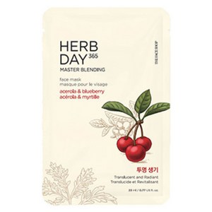 더페이스샵 허브데이 365 마스터 블렌딩 마스크 아세로라 앤 블루베리 23ml, 1개입, 1개