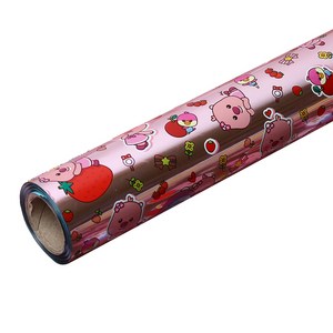 뽀로로 선물 비닐 롤 포장지 대 53cm x 18m, 핑크, 1개