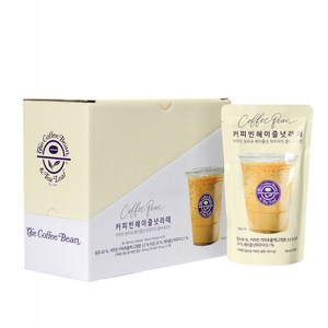 커피빈 헤이즐넛 라떼 파우치 커피, 190ml, 10개