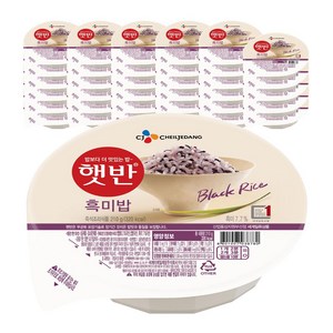 햇반 흑미밥, 210g, 36개