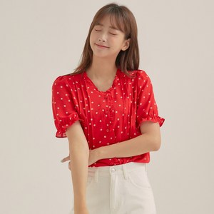 로엠 비비드 잔꽃 블라우스