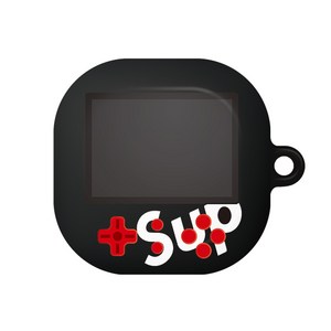 바니몽 더드로잉 갤럭시 버즈라이브 / 버즈2/버즈프로 하드케이스, 02 게임블랙