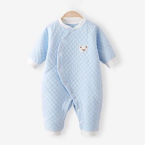 베베니즈 캐릭터패턴 누빔 풀스냅 우주복