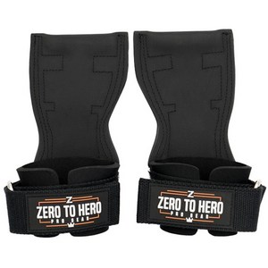 제로투히어로 프로 그립 헬스 좌우 손목보호대 일체형 BLACK, 1개