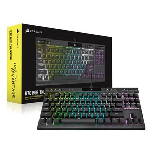 커세어 K70 RGB TKL 챔피언 시리즈 기계식 유선 텐키리스 키보드, RGP0071, 적축