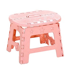 미니 벤치 휴대용 접이식 피크닉 의자 소, 핑크, 1개