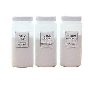 세제 용기 화이트 1L x 3p + 사각라벨 랜덤발송 3종 세트, 1세트
