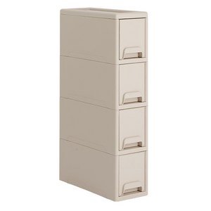 하우스레시피 소프트 이동식 서랍장 슬림 4단, 그레이