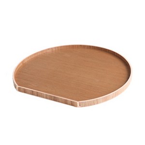 르리에 옻칠 반달 우드 트레이, 브라운