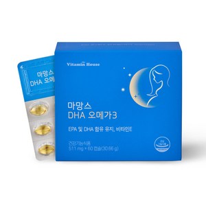 비타민하우스 마망스 DHA 오메가3 30.66g, 60정, 1박스