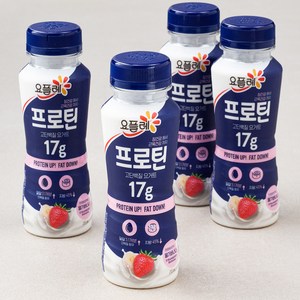 요플레 프로틴 드링크 딸기바나나, 210ml, 4개