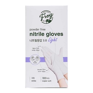 프로그 니트릴장갑 3.0, 화이트, 대(L), 1개