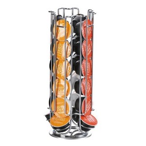 네스 돌체구스토 버츄오 24구 회전 원형타워 캡슐커피 보관함, 실버, 1개