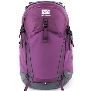 인수스 리사 등산 소형 배낭 티어드롭 25L + 레인커버, 플럼퍼플