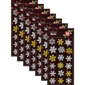 쁘띠팬시 시즌스티커 겨울 글리터스노우 DA5337, 7개, 혼합색상
