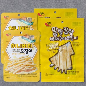 정화식품 허니버터오징어 30g 2p + 말랑버터 50g 2p 세트, 1세트