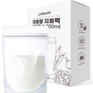 유니맘 지퍼백 육수팩 1000ml, 1개, 100개입