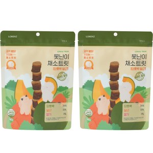 로렌츠 강아지 못난이 채소트릿, 단호박, 2개, 60g