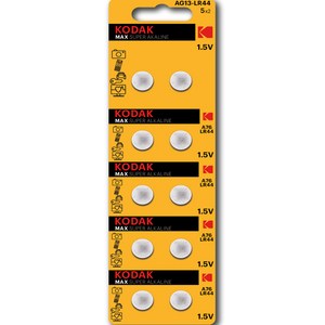 코닥 MAX LR44 AG13 / A76 알카라인 코인건전지, 10개입, 1개