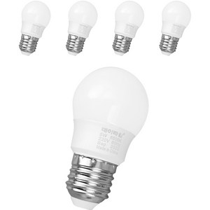 데이타임 LED 인지구 E26 불투명 5W, 주광색, 5개