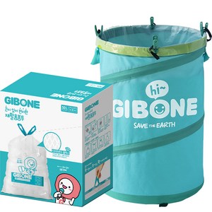 기본에 끈이 있어 편리한 재활용봉투 60p + 팝업 멀티 바스켓 세트, 1세트, 50L