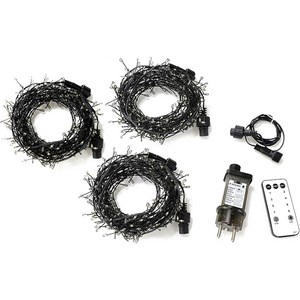 조아트 크리스마스트리 쥬얼리 와이어 지네 연결형 LED 전구 1200구 30m + 코드연결선 + 어댑터 + 리모컨 세트, 혼합색상, 1세트