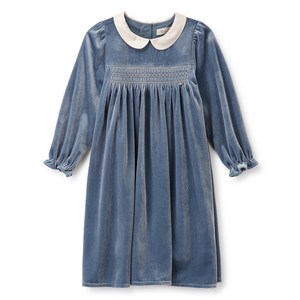 페리미츠 여아용 스모킹 벨벳 원피스 P2341O650