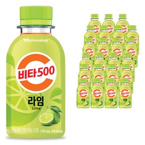 광동제약 비타500 라임 비타민음료, 170ml, 24개