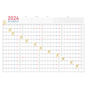 비팬시 2024 릴레이 포스터 캘린더, 혼합색상, 1개