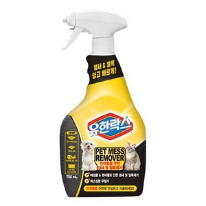 유한락스 반려동물 펫 메스 리무버 탈취제, 750ml, 1개