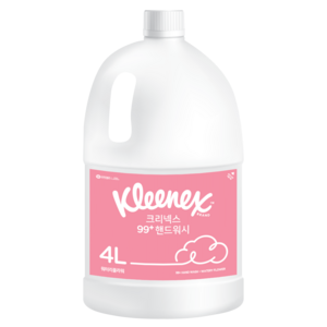 크리넥스 99+ 거품형 핸드워시 워터리플라워향, 1개, 4L