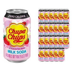 츄파춥스 딸기 밀크소다 제로, 24개, 350ml