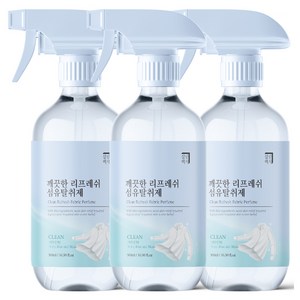 살림백서 깨끗한 리프레쉬 섬유탈취제 본품, 500ml, 3개