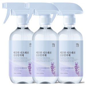 살림백서 깨끗한 리프레쉬 섬유탈취제 라벤더브리즈, 500ml, 3개