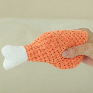 럭키페터 삑삑이 치킨 애착인형 강아지 장난감, 1개