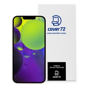 커버72 프라이버시 사생활 보호 휴대폰 필름 2p + 부착툴 세트, 1세트