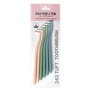 242 어금니 칫솔 뾰족모 3종, 6개입, 1개