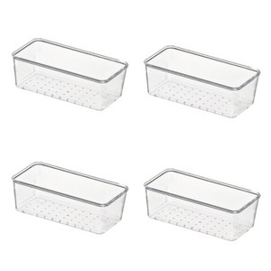 주앤지 다용도 아크릴 투명 수납 보관 트레이 15 x 7.5 x 5.6 cm, B타입, 4개