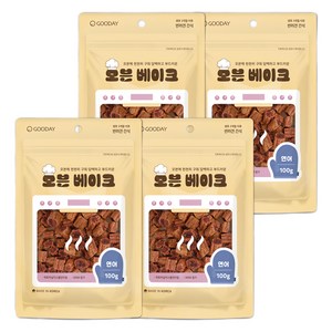 굿데이 강아지 오븐베이크 간식, 연어, 100g, 4개