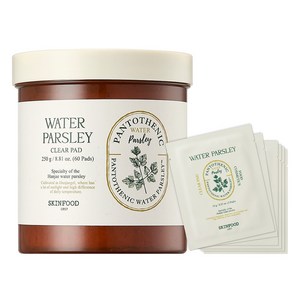 스킨푸드 판토테닉 워터 파슬리 클리어 패드 250g + 휴대용 60g 세트, 1세트