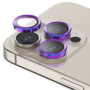 신지모루 메탈 프레임 링 휴대폰 카메라 렌즈 강화유리 액정보호필름 오로라, 1개