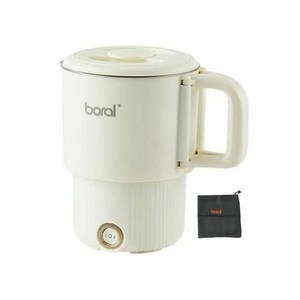 보랄 캠핑 휴대 출장 접이식 스테인레스 멀티포트 + 파우치, BR-W600K