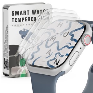 누아트 애플워치 호환 프리미엄 자가복원 EPU 풀커버 액정보호필름 2개입, 투명, 1세트