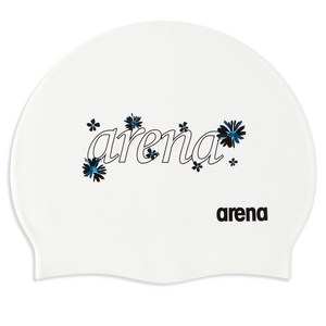 아레나 성인용 데이지 실리콘 수영모자 A4AC1AC65, WHITE(A4AC1AC65WHT000), FREE, 1개