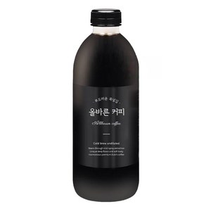 올바른커피 콜롬비아 Supremo 콜드브루 원액 더치커피, 1L, 1개입, 1개