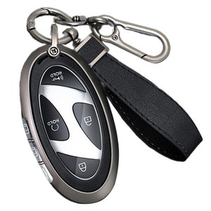 크로니클 현대전용 범퍼라인 조약돌 메탈 키케이스, 블랙